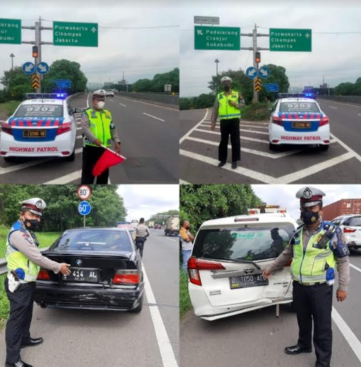 Dampak kecelakaan beruntun di Tol Padaleunyi KM 135 arah Jakarta. (Ist)