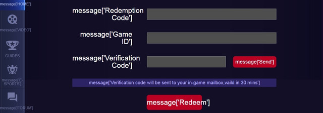 Kolom Redeem Code Mobile Legends. (Foto: Tangkapan Layar di Website Mobile Legends)