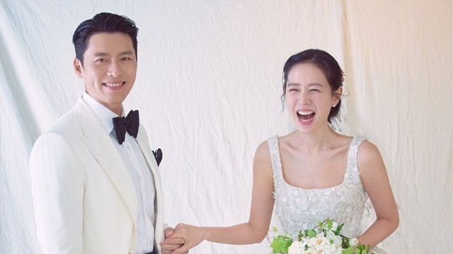 Hyun Bin dan Seon Ye Jin menikah. Foto: Instagram/@vast.ent