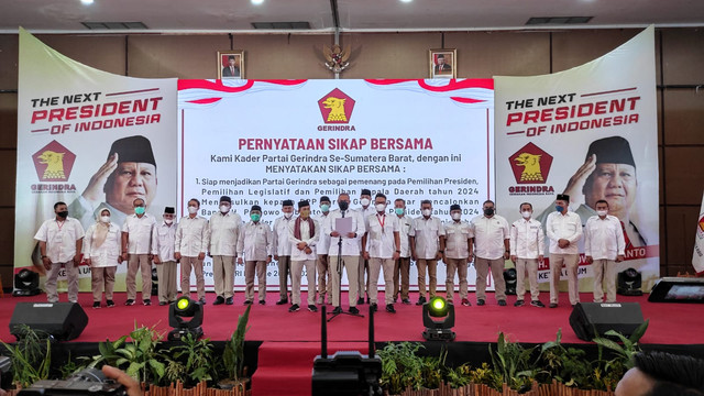 Partai Gerindra deklarasikan Prabowo sebagai Capres 2024, Sabtu 26 Maret 2022. Foto: istimewa