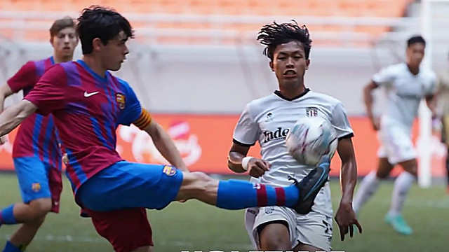 Bali United U-18 vs Barcelona U-18 di International Youth Championship (IYC) 2021. Foto: Instagram/@baliunitedyouth