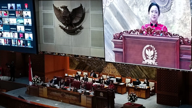 Rapat paripurna DPR pembukaan masa Persidangan IV Tahun Sidang 2021-2022, Selasa (15/3/2022). Foto: Annisa Thahira Madina/kumparan
