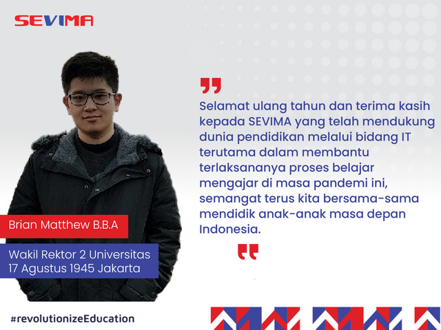 Wakil Rektor 2 Universitas 17 Agustus 1945 Jakarta, Brian Matthew B.B.A.