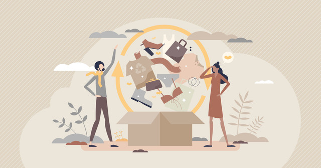 Ilustrasi limbah fashion. Foto: VectorMine/Shutterstock