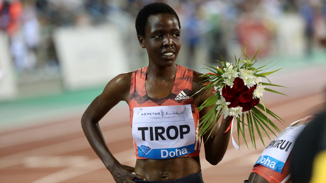 Agnes Jebet Tirop. Foto: Karim Jaafar/AFP