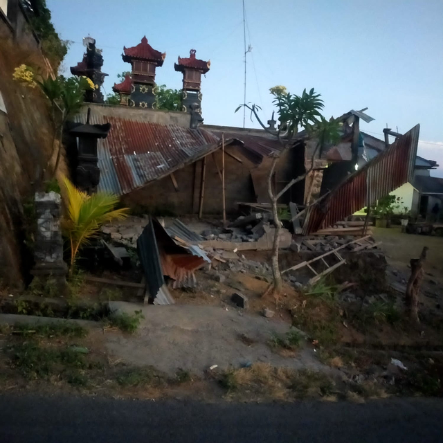 Kondisi kerusakan akaibat gempa di Bali - Dok.BPBD