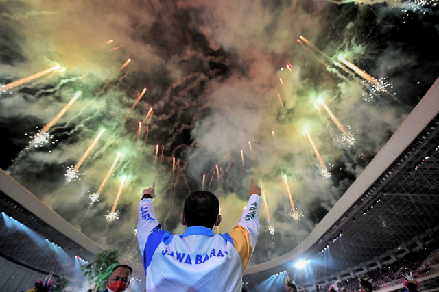 Jabar mengunci gelar juara umum PON XX Papua 2021. Foto: Pipin Sauri/Biro Adpim Jabar