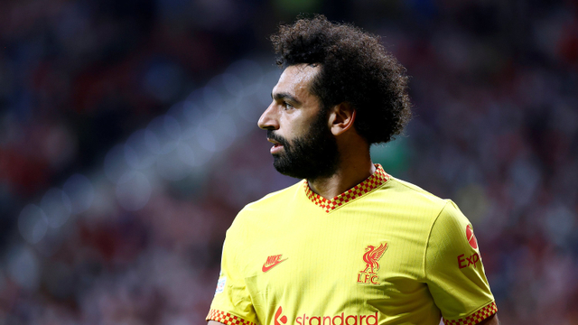 Pemain Liverpool Mohamed Salah saat menghadapi  Atletico Madrid di pertandingan Grup B Liga Champions di Stadion Wanda Metropolitano, Madrid, Spanyol. Foto: Sergio Perez/REUTERS