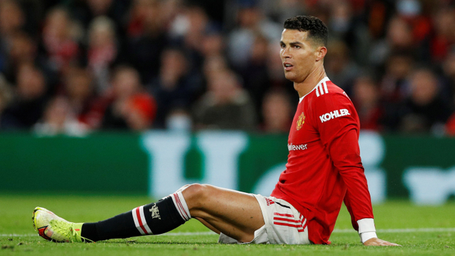 Pemain Manchester United Cristiano Ronaldo saat melawan Atalanta pada pertandingan Grup F Liga Champions di Old Trafford, Manchester, Inggris. Foto: Phil Noble/REUTERS