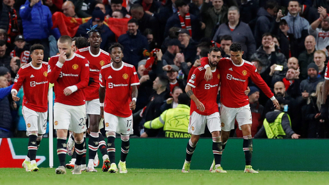 Selebrasi pemain Manchester United Cristiano Ronaldo usai mencetak gol ke gawang Atalanta pada pertandingan Grup F Liga Champions di Old Trafford, Manchester, Inggris.
 Foto: Phil Noble/REUTERS