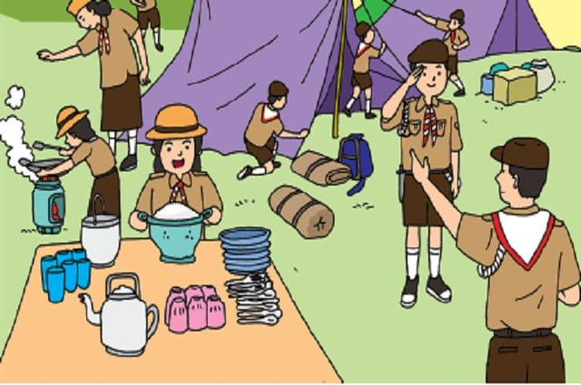 Ilustrasi isi Dasa Darma Pramuka sebagai panduan tugas kegiatan kepramukaan. Sumber: Kemdikbud