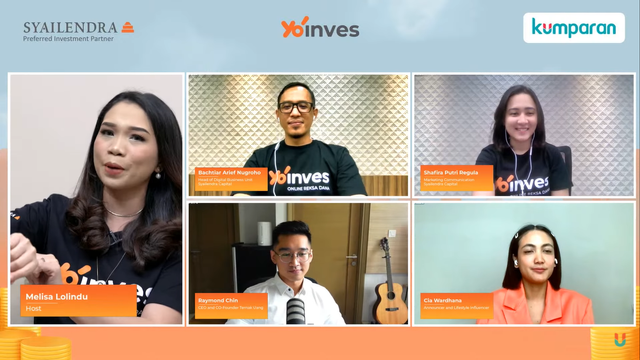 YO! Inves berkolaborasi dengan kumparan menggelar talkshow bertajuk ‘Investasi Anti Basa Basi Langsung Aksi’ yang digelar secara virtual pada Senin (11/10). Dok. kumparan.