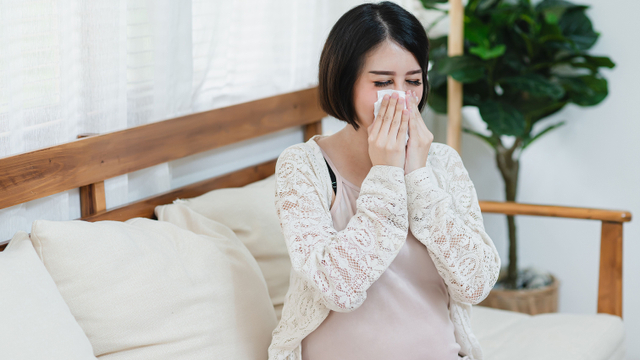 Ilustrasi ibu hamil batuk. Foto: Shutter Stock