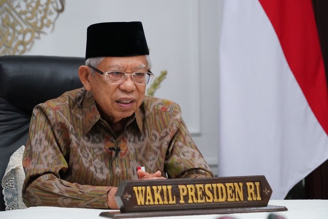Wakil Presiden Ma'ruf Amin hadiri acara Penganugerahan Keterbukaan Informasi Badan Publik Tahun 2021. Foto: Dok.KIP