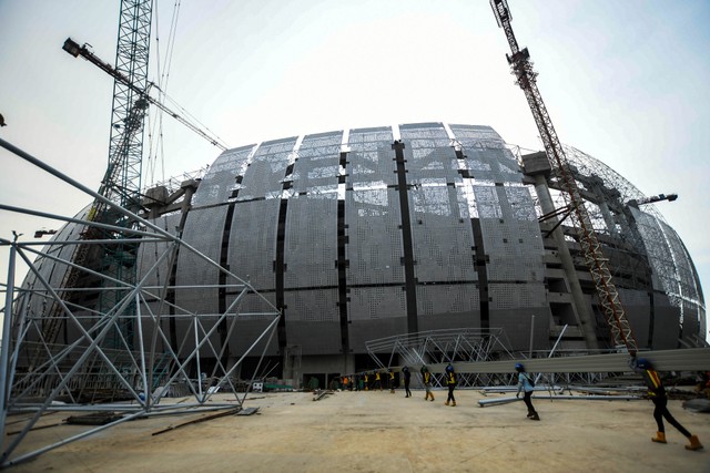 Jakarta International Stadium (JIS), Tanjung Priok, Jakarta Foto: ANTARA FOTO/Galih Pradipta