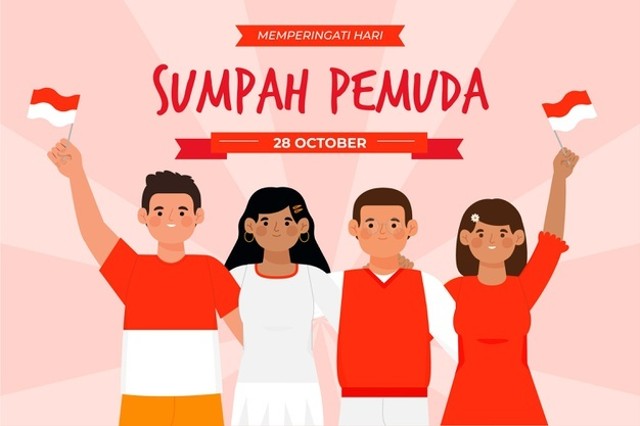 Illustrasi Sumpah Pemuda. Foto: Freepik