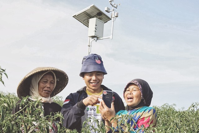 Ilustrasi masyarakat Indonesia bermain HP. Foto: Dok. Telkomsel