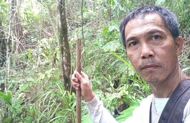 Kasmin (48), ditemukan selamat setelah sempat tersesat saat mendaki Gunung Semen di Mamuju, Sulawesi Barat. Foto: Dok. Istimewa
