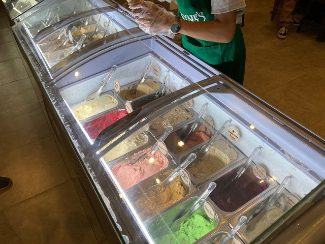 Pilihan varian rasa gelato Dwayne's Gelateria. | Foto: Bella Sardio/Lampung Geh