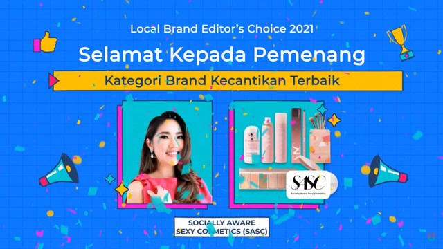Pemenang Local Brand Editor's Choice 2021 Festival UMKM kumparan kategori Brand Kecantikan Terbaik. Foto: kumparan