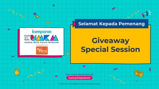 Pemenang Saldo Digital Rp 1,5 Juta Tehbotol Sosro Festival UMKM kumparan 2021 dok kumparan
