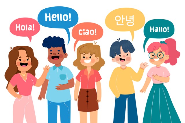 Ilustrasi berbahasa (freepik.com)