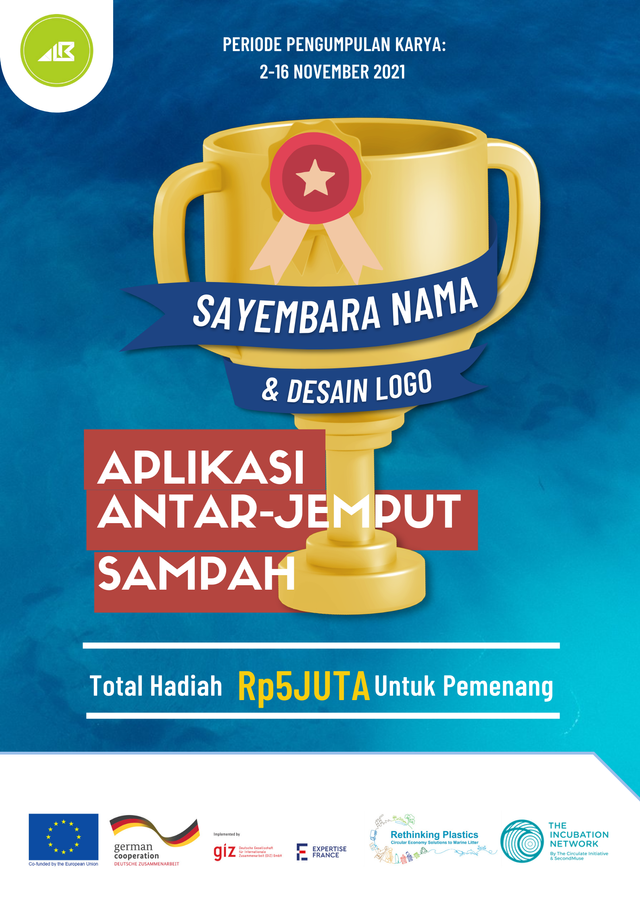 Poster sayembara nama dan desain logo aplikasi antar-jemput sampah. Foto: BINTARI