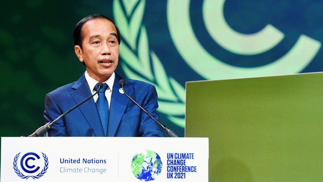 Presiden Joko Widodo menjadi pembicara pada World Leaders' Summit on Forest and Land Use di Glasgow, Skotlandia, Selasa (2/11). Foto: Lukas/Biro Pers Sekretariat Presiden