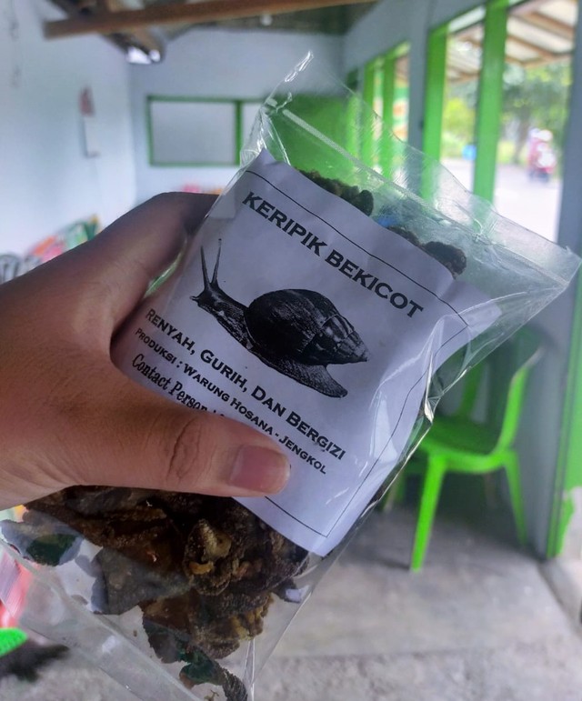 Keripik Bekicot. Sumber : Dokumen Pribadi