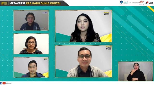 Webinar Siberkreasi bersama Facebook, Kominfo, WIR Group, dan Shinta VR bertajuk "Metaverse Era Baru Dunia Digital". Foto: Dok. Istimewa