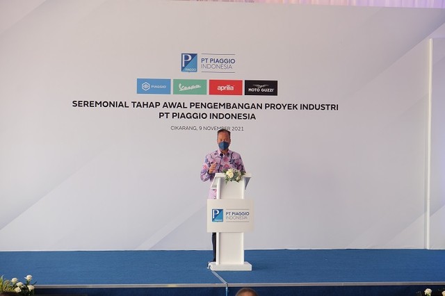 Menteri Perindustrian Agus Gumiwang Kementerian Perindustrian saat memberikan sambutan Foto: Sena Pratama/kumparan