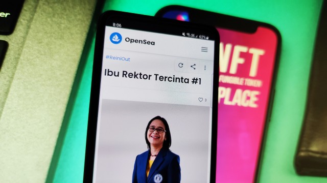 Foto Rektor ITB, Prof Reini Wirahadikusumah yang jadi aset digital NFT dijual di OpenSea. Foto: Bianda Ludwianto/kumparan