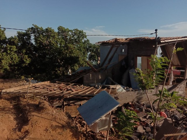 Akibat gempa bumi sejumlah rumah di Karangasem, Bali mengalami kerusakan - IST