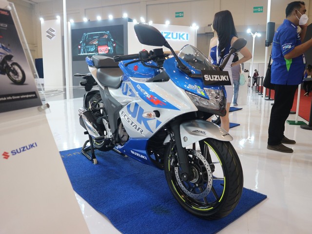 Suzuki Gixxer SF 250 resmi meluncur di GIIAS 2021. Foto: Ghulam Muhammad Nayazri / kumparanOTO