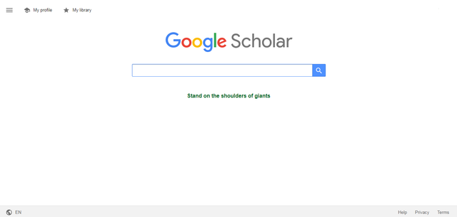 Halaman awal Google Scholar. Foto: scholar.google.co.id