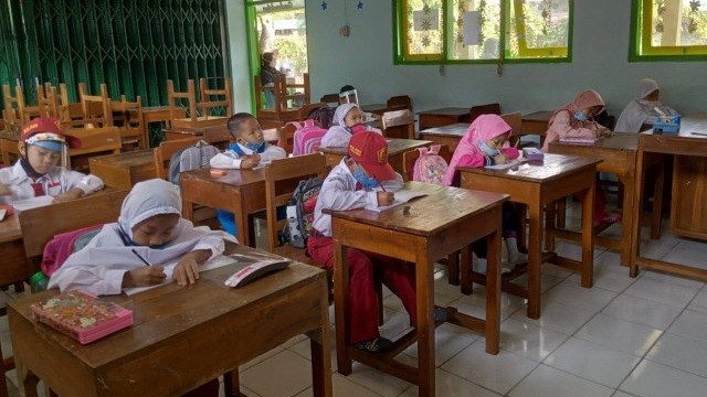 Ilustrasi PTM di sekolah. Foto: Tugu Jogja
