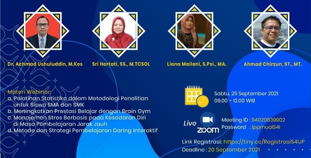 Webinar Sharing for Indonesia (S4I) Periode ke-15 Universitas Al Azhar Indonesia