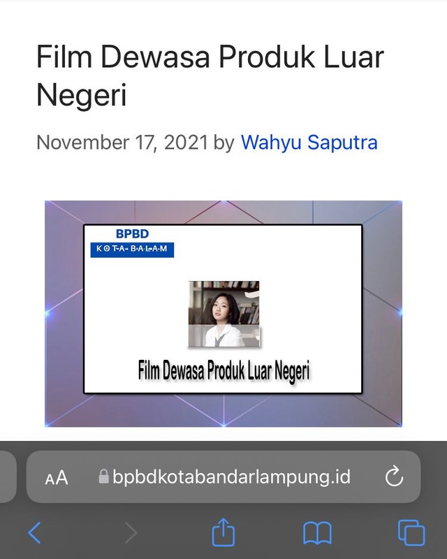 Berisi Konten Porno, Situs Ini Gunakan Nama 'BPBD Kota Bandar Lampung' | Foto: ist