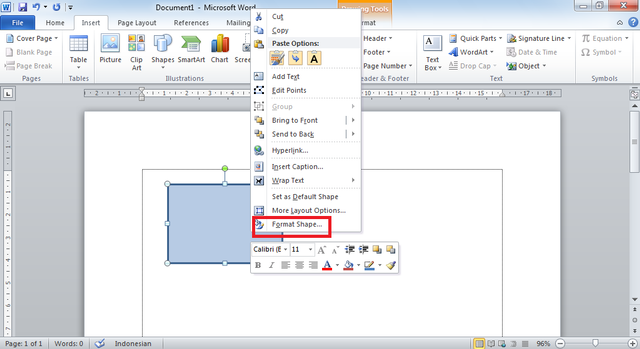 Cara Menambahkan Shape di Word