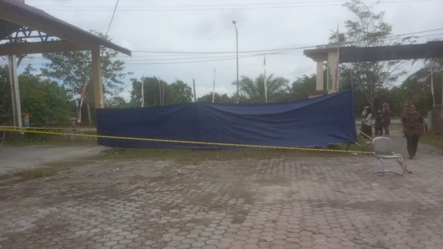 Lokasi kuburan anjing Canon di depan kantor Satpol PP.
Foto: Dok. Istimewa