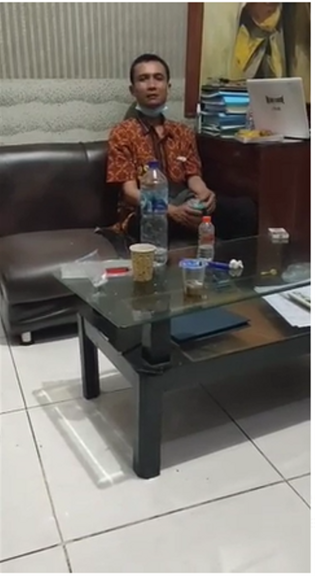Yana Supriatna (40) si Orang Hilang di Cadas Pangeran saat diperiksa di Polres Sumedang (Ist)