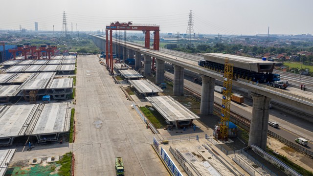 Proyek Kereta Cepat Jakarta Bandung. Foto: PT KCIC