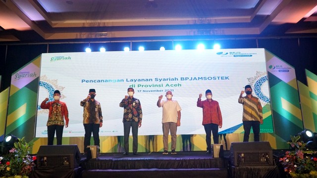 BPJS Ketenagakerjaan mencanangkan Layanan Syariah di Aceh,  Rabu (17/11). Foto: BPJS Kesetenagakerjaan