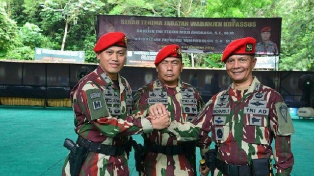 Teguh Muji Angkasa (kanan). Foto: Dok. Kopassus