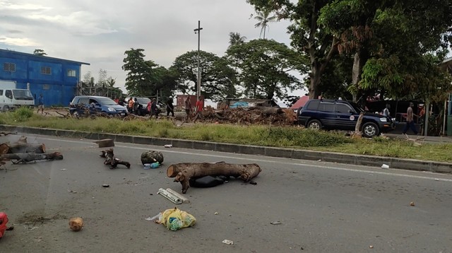 Dampak kerusuhan di Kepulauan Solomon. Foto: Georgina Kekea via REUTERS 