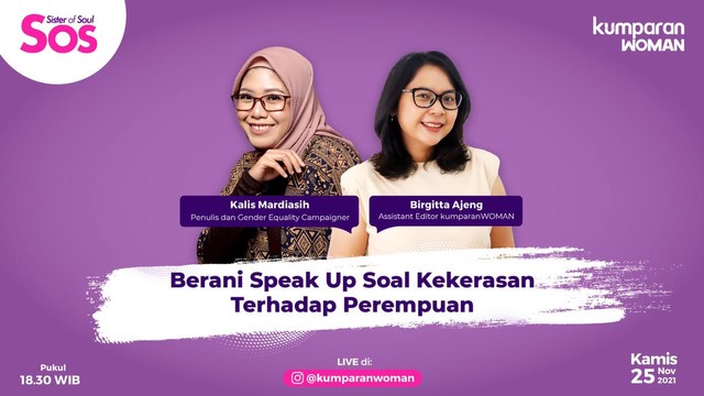 Instagram Live di IG kumparanWOMAN bertajuk Berani Bicara soal Kekerasan Terhadap Perempuan. Foto: kumparan