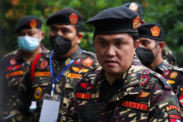 Menteri BUMN Erick Thohir resmi menjadi anggota Banser. Foto: Dok. Istimewa