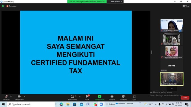 Sumber Foto: Dokumen pribadi dari kegiatan pelatihan C.Ftax, 28 November 2021