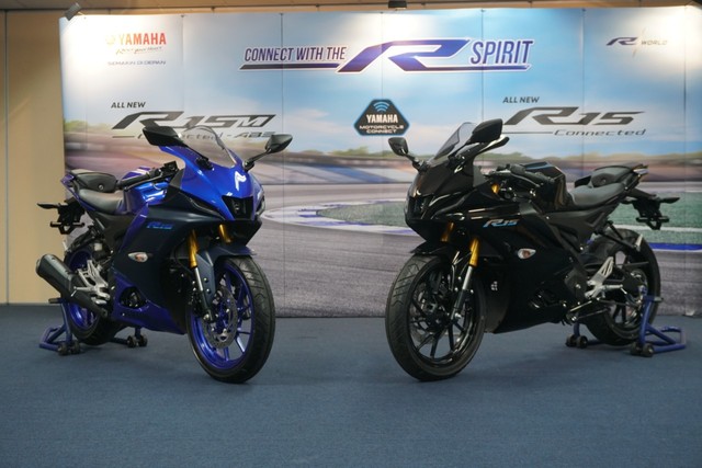 Yamaha R15 resmi meluncur di Indonesia pada Rabu (1/12/2021) Foto: Gesit Prayogi/kumparan