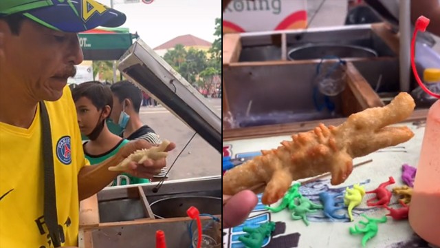 Cireng berbentu hewan. (Foto: @sukamakandannyamil/TikTok)